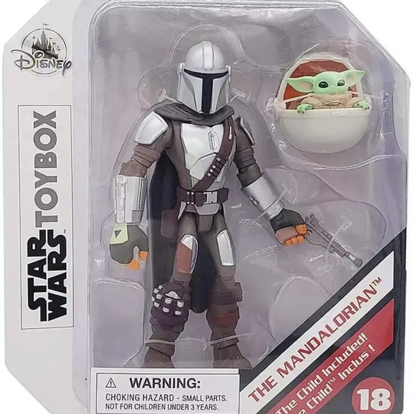 Star Wars Mandalorian And Child Action Figure Set Disney Toybox - Picture 1 of 2